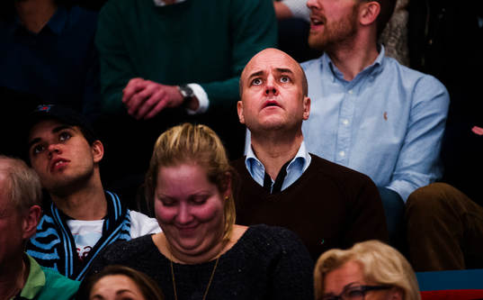 Sveriges statsminister Fredrik Reinfeldt i publiken
