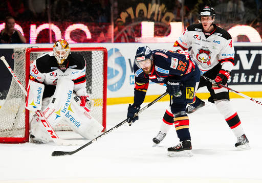 Djurgårdens Mikael Ahlén och Malmö Redhawks Anton