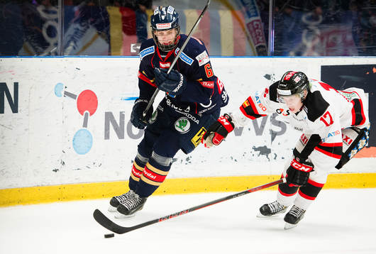 Djurgårdens Andreas Englund och Malmö Redhawks Daniel