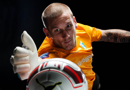 Malmö FFs målvakt Robin Olsen fotad