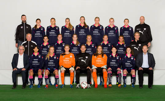 Spelare i damfotbollslaget Linköping