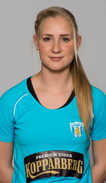 Damfotbollsspelaren Louise Högrell, målvakt,