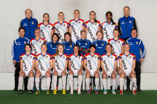 Spelare i damfotbollslaget Hovås/Billdal