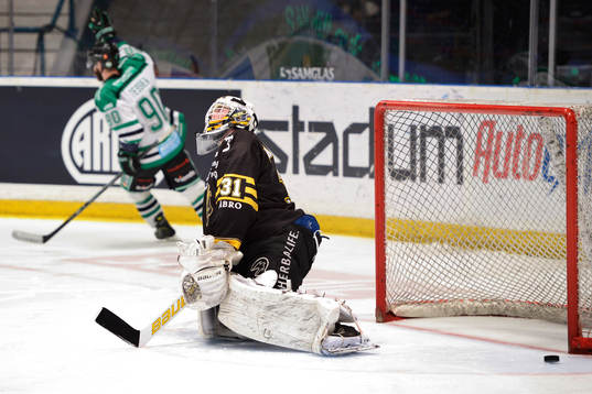 s målvakt Daniel Larsson deppar