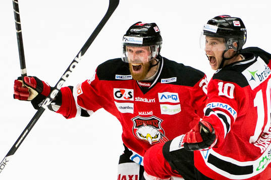 Malmö Redhawks Robin Alvarez jublar