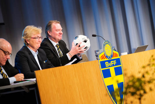 Mikael Santoft, generalsekreterare SvFF, Birgitta Ljung,