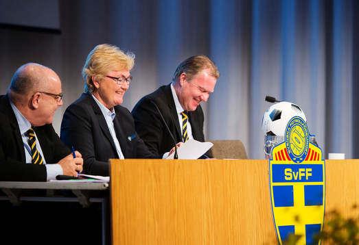 Mikael Santoft, generalsekreterare SvFF, Birgitta Ljung,