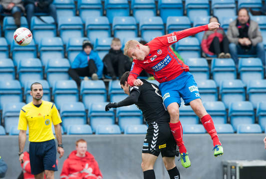 Helsingborgs Peter Larsson i matchen i Svenska Cupen mellan