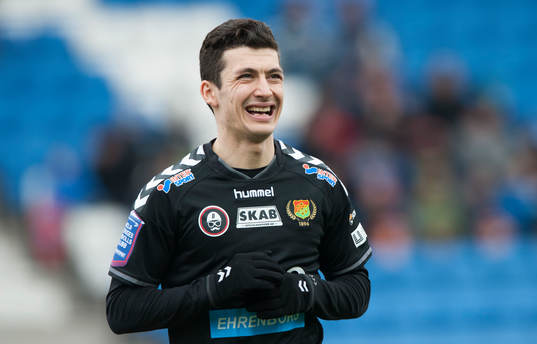 Gais Petrit Zhubi i matchen i Svenska Cupen mellan
