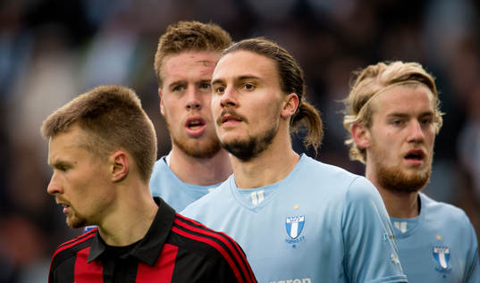 Malmö FFs Pontus Jansson, Erik Johansson, Filip Helander