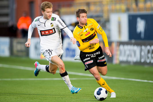 Elfsborgs Marcus Rohdén och Häckens Simon Gustafson