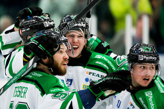 Rögles Kelsey Tessier, Niklas Hansson och Simon Olsson