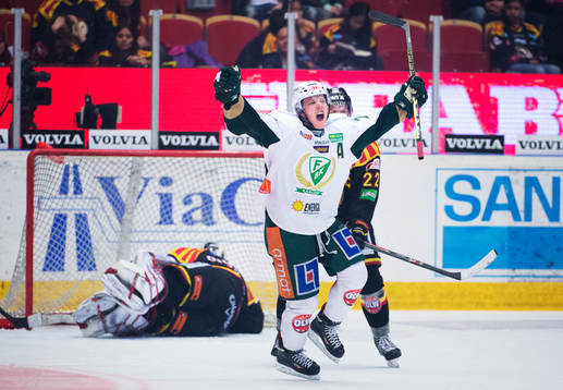 Färjestads Patrik Lundh jublar