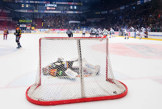 Brynäs målvakt Bernhard Starkbaum deppar