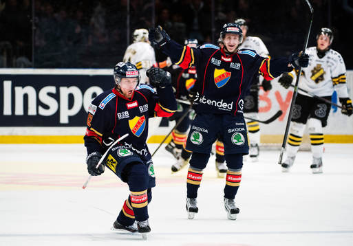 Djurgårdens Jens Jakobs och Marcus Sörensen jublar