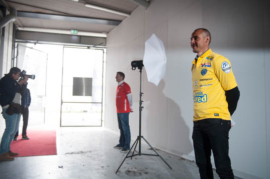 Fotografering av tränarna vid fotbollens allsvenska