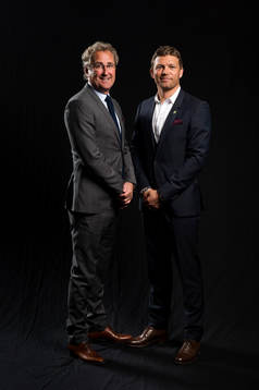 Erik Hamrén, förbundskapten Sverige, och Marcus Allbäck,