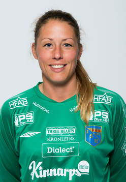 Damfotbollsspelaren Anna Eckert, målvakt, Halmia