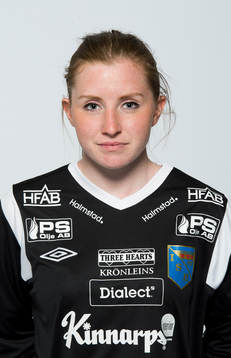 Damfotbollsspelaren Michaela Dahlberg, målvakt, Halmia