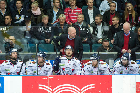 Linköpings tränare Roger Melin till höger