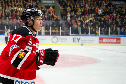 Malmö Redhawks Daniel Viksten jublar