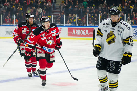 Malmö Redhawks Daniel Viksten jublar