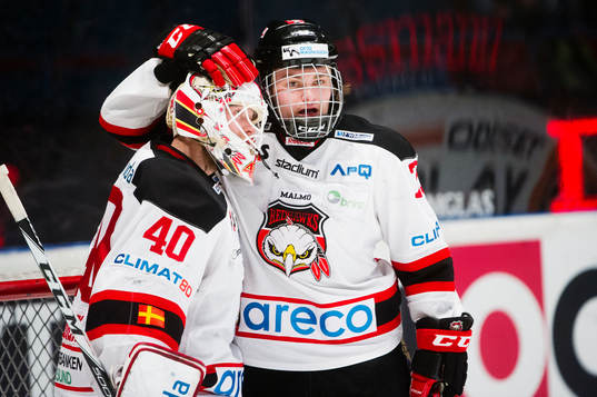 Malmö Redhawks målvakt Pontus Sjögren  och Rasmus
