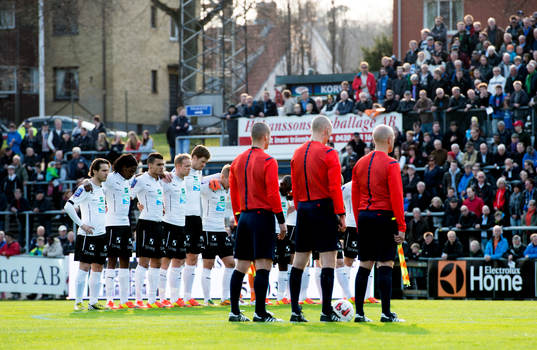 under fotbollsmatchen i Allsvenskan mellan Halmstad och