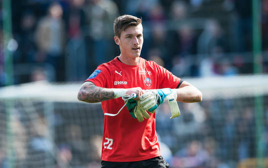 Helsingborgs målvakt Andreas Linde i matchen i allsvenskan