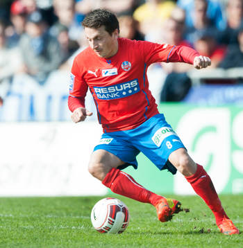 Helsingborgs Ardian Gashi i matchen i allsvenskan i fotboll