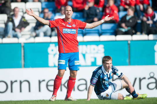 Helsingborgs Mattias Lindström i matchen i allsvenskan i