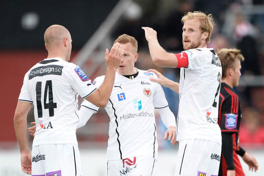 Kalmars Stefan Larsson, Tobias Eriksson och Melker Hallberg