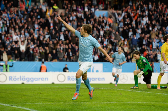 Malmös Simon Thern jublar