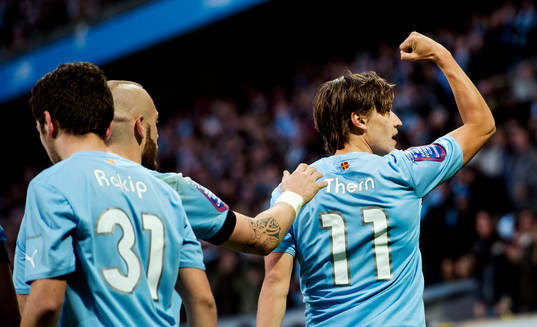 Malmö FFs Simon Thern jublar
