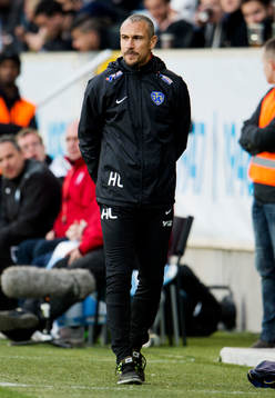 Falkenbergs tränare Henrik Larsson