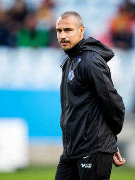 Falkenbergs tränare Henrik Larsson