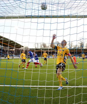 Mål 1-0 av Åtvidabergs Ricardo Santos, i bild Elfsborgs