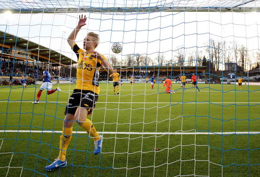 Mål 1-0 av Åtvidabergs Ricardo Santos, i bild Elfsborgs