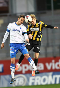 Häckens Oscar Lewicki och Norrköpings Emir Kujovic