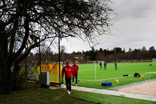 Tränare Per Olsson och assisterande tränare Anders