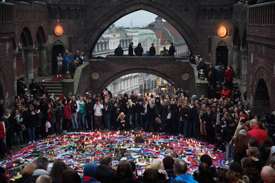 Manifestation på Stortorget i Helsingborg mot