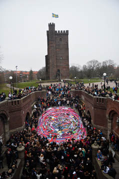 Manifestation på Stortorget i Helsingborg mot