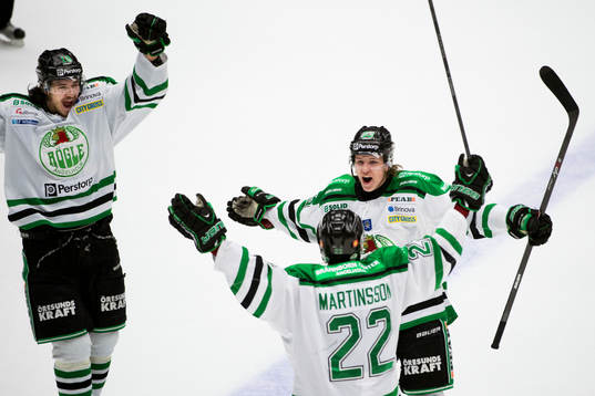 Rögles Dennis Everberg, Niklas Hansson och Eric Martinsson