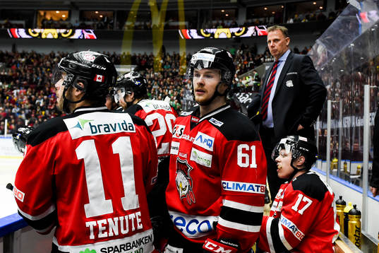 Malmö Redhawks Joey Tenute, Nicklas Jadeland, Daniel