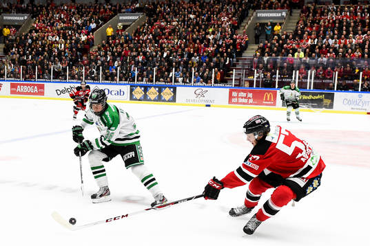 Rögles Filip Karlsson och Malmö Redhawks Calle Andersson