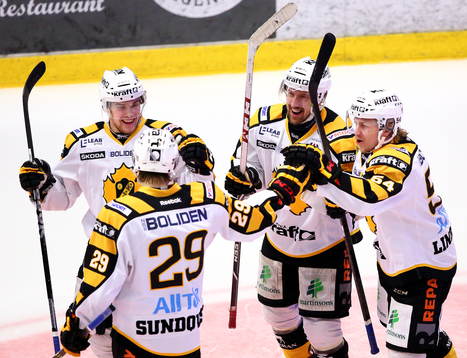 Skellefteås spelare jublar