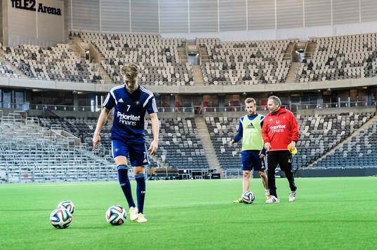 Martin Broberg, Aleksander Faltsetas och tränare Anders