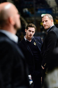 s tränare Daniel Rudslätt, Mattias Norström och