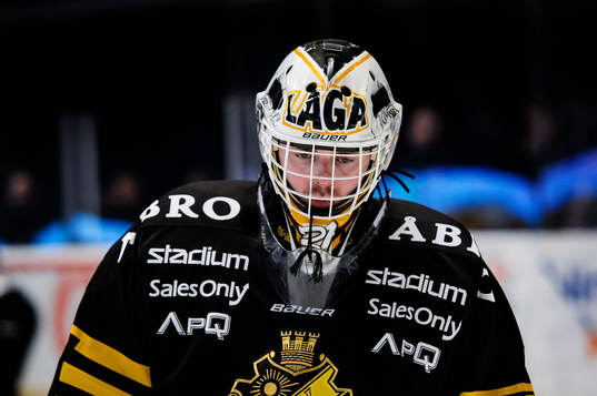 s målvakt Daniel Larsson deppar