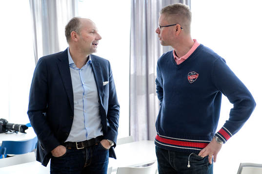 Håkan Mild och Ulf Niklasson, sportchef Göteborgs-posten